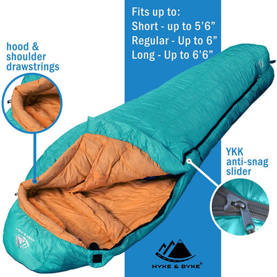 Eolus -17°C Ultralight 800FP Goose Down Sleeping Bag