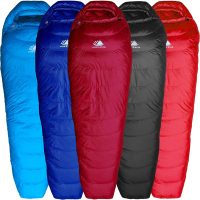 Shavano 32°F Ultralight 650FP Down Sleeping Bag Sleeping Bag Hyke & Byke Regular Maroon